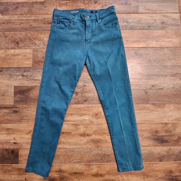 Ag Adriano Goldschmied Denim - AG Adriano Goldschmied The Farrah Skinny Ankle High Rise Jeans Teal 27R Casual